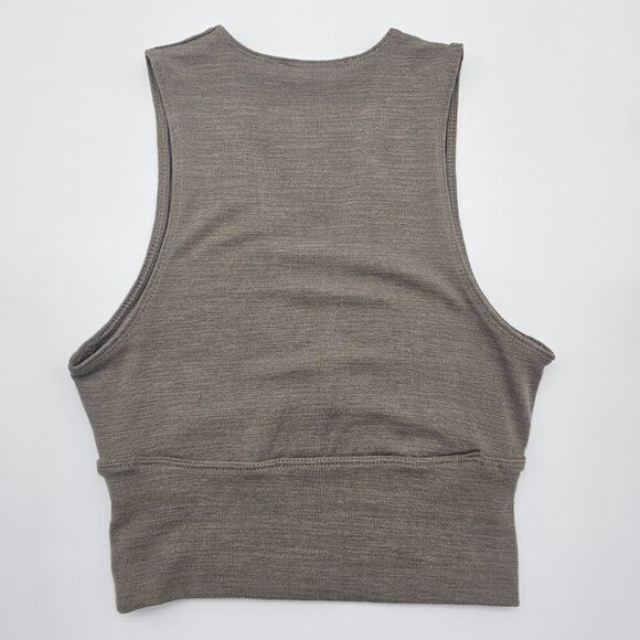 Aritzia Wilfred Free Valeria Deep V-Neck Top XS, Taupe - Picture 4 of 11